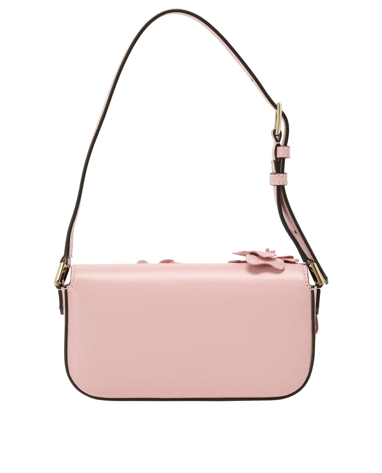 Mini Avenue Floral Applique Shoulder Bag, &pound;295, Handbags, Pink, Leather, Back view